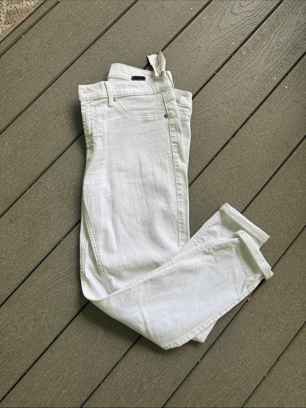 7 For All Mankind White Skinny Jeans